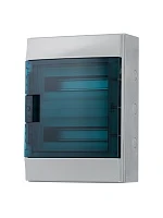 Шкаф влагозащищенный настенный ABB Mistral65 24М (2х12) прозрачная дверь с клеммным блоком 65P12X22A